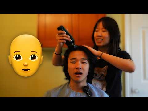 giving my brother a buzz cut...