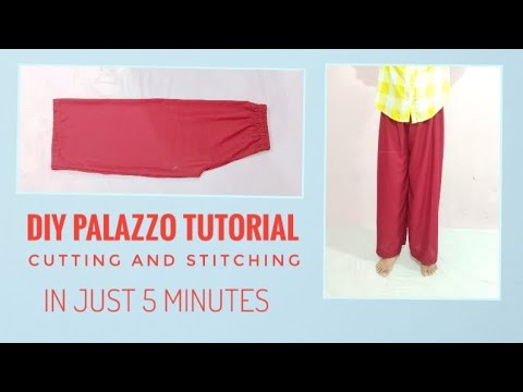 DIY Palazzo Tutorial।। Cutting and Stitching।।For Beginners।।By @SimpleFashionOfficial