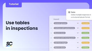 Tables are here! Use tables in inspections | Tutorial