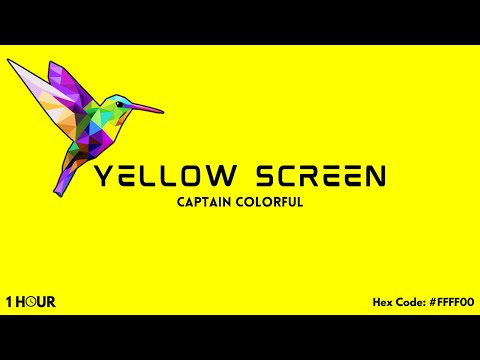 Yellow Screen! 1 Hour - Hex Code: #FFFF00 (HD)