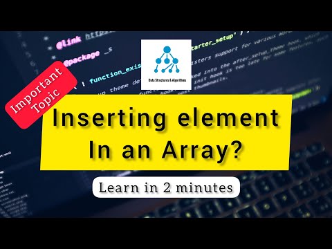How to insert element in an array? || #array #arrays #datastructures #learnprogramming