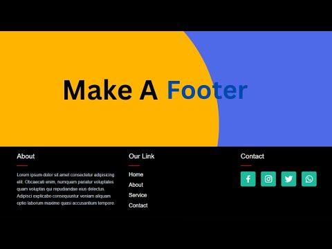 How to make a website footer using html and css