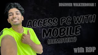 Access Your PC from Anywhere with Mobile! | RDP Setup on Phone 🔥 | Malayalam Tutorial 🚀