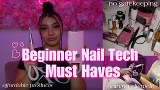 EVERYTHING you need for a Beginner Nail Tech ♡ [affordable products amazon, gaining clients + tips]