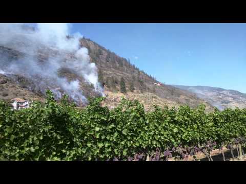 Helicopter firefighting at Oliver, BC