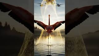 🦩Majestic Giant Flamingo at Sunrise Lake | Hyper-Realistic 8K Cinematic Animation #DroneAnimation