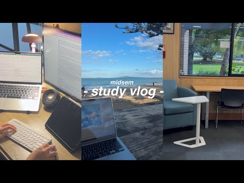 study vlog | prepping for midsems, library study, optom student