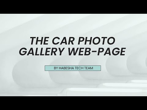 6 The Car Photo Gallery Web Page