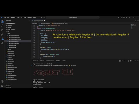 Reactive forms validation in Angular 17 | Custom validation in reactive form | Angular 17 directives
