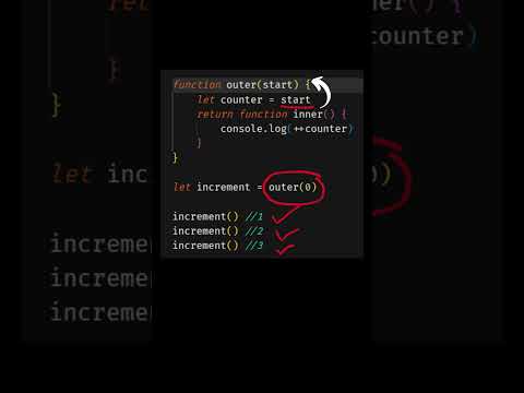 JavaScript Closures Explained #javascript #shorts #javascriptdev  #coding