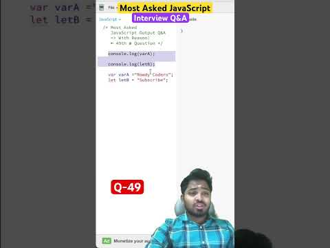 (Q-49) Most asked JavaScript output question #frontend #interview #javascript