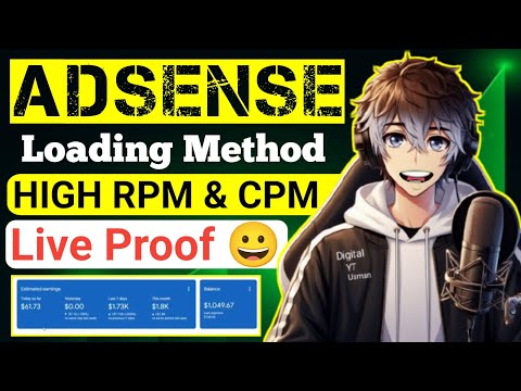 $1800+ from Adsense loading New method 2025 | Make 💰 from Adsense loading | Adsense High Rpm or CPM