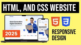 Responsive HTML and CSS Website Tutorial from Scratch, Web Development course for Beginners in 2025