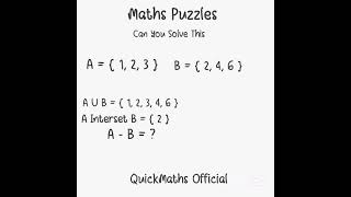Sets Tricks - Sets Problem#quickmaths #shorts #mathematics #maths #sets
