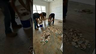 Creating A Blue Marine Floor From Epoxy Resin #epoxy #diy