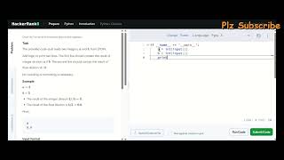 Division Hackerrank python Solutions