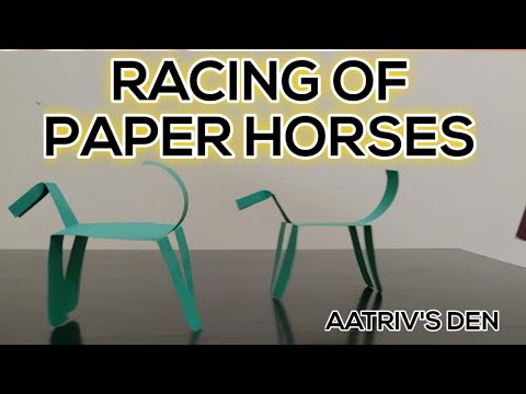 Racing of paper horses : Toy : Origami : Aatriv's Den