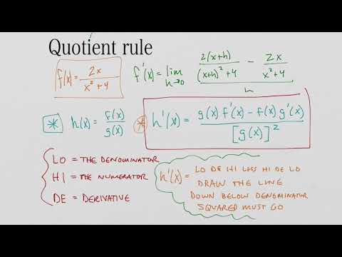 Quotient rule