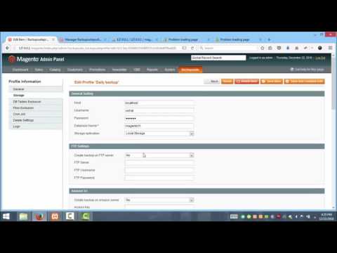 FTP setting in Storebacker