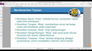 Metodologi Penelitian - Konsep Dasar Penelitian (Zoom Perkuliahan Metolit September 2021)