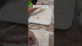 Moon Sand Crater Experiment #STEAMforKids #PreschoolScience #HandsOnLearning #KidsLearning #Shorts