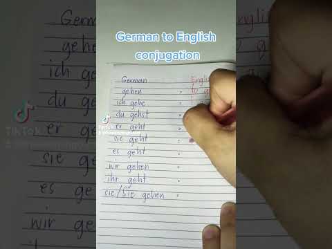Easy German to English conjugation of verb gehen #easylearning #learngerman #funlearning