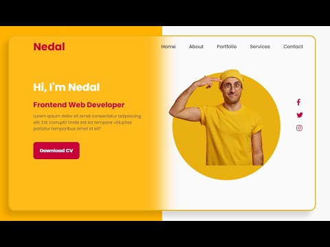 Create an Awesome personal portfolio website using HTML & CSS | Step by step toturial