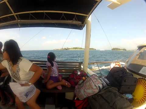 Riding the Two Season's courtesy boat to Boracay Island, Philippines