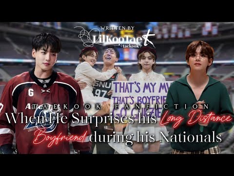 When He Surprises his Long Distance Boyfriend during his Nationals | Oneshot | Taekook ff | TopKook 