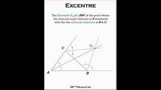 15. Excentral Triangle: #maths #mathematics #geometry #mathsteacher #geometrymath #math