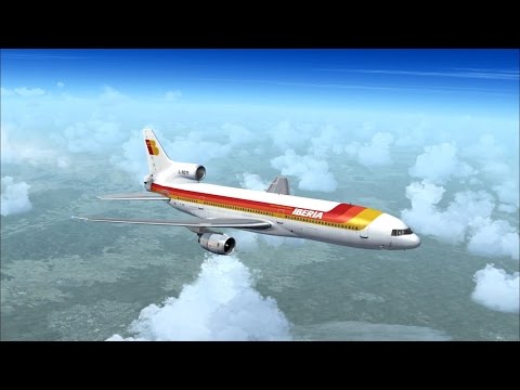 FSX Full flight from Madrid to Barcelona (LEMD - LEBL) on Lockheed L-1011 TriStar Iberia