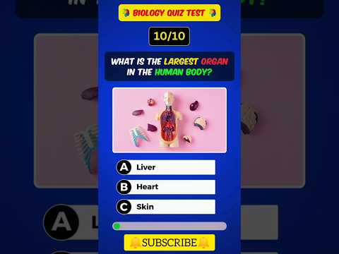 what is the largest organ in the human body? BiologyQuiz #HumanBody #FunTrivia #LearnWithUs