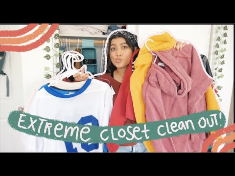 an EXTREME closet cleanout (first time decluttering since middle school)