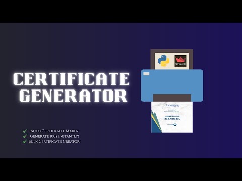Build an Automated Certificate Generator with Python & Streamlit