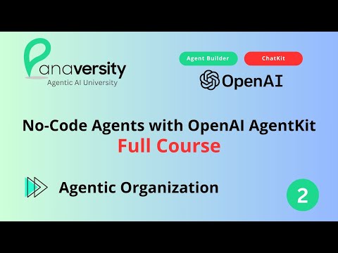 02- Agentic Organization | No-Code Agents with OpenAI AgentKit