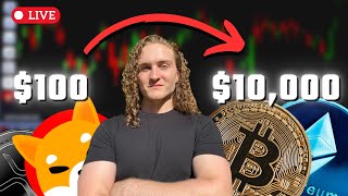 Live Crypto Trading - Taking $100 into $10,000