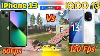 iPhone 13 vs iQOO 13 | Epic 1v1 TDM 60 FPS vs 120 FPS