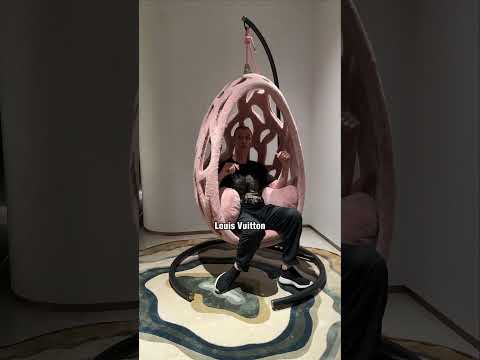 125,000 USD Plush cocoon hanging chair.