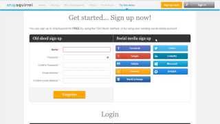 Signing up to SnipSquirrel