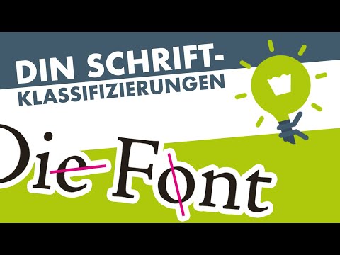 SCHRIFTKLASSIFIZIERUNG nach DIN 16518 (Übersicht)