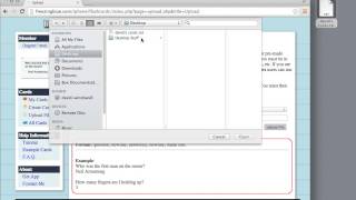 Flashcards - upload  a card set from your computer to the website