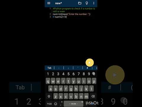 Day-04/75 || 🐍Python using even or odd program ||#coding #python #programming #shorts