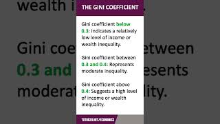 Gini Coefficient | 60 Second Economics | A Level & IB