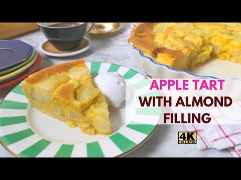 How to make apple tart with almond paste filling | Step by step homemade almond apple tarts