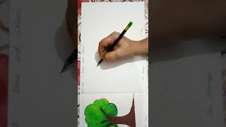 KGI C ; SUBJECT- DRAWING;DRAW AND COLOUR (AN ORANGE; A TREE) ; BY- MISS SANGITA DUBEY