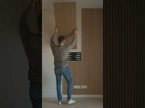How to flawlessly install Acoustic Slats Panel on your wall without a single screw!😉