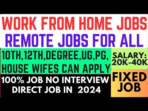 Work from home jobs | Work From Home jobs 2024 | Online Jobs at home| Job vacancy 2024 #jobs