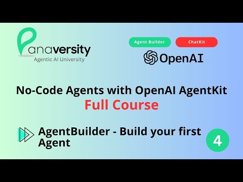 04- Build your First Agent | No-Code Agents with OpenAI AgentKit