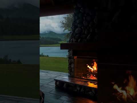 #rainoundforsleep #fireplacesounds #thunderstorm