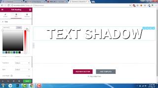 How to add text shadow in Elementor